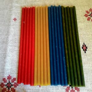 Свечи восковые, цветные, получасовые