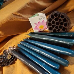 Свеча синяя для медитаций