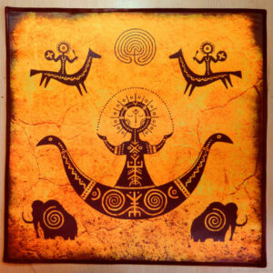 Скатерть "Золотая Баба", атласная ткань