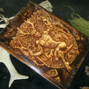 КЕРНУННОС, алтарное Панно на дереве (сосна), вживление изображения