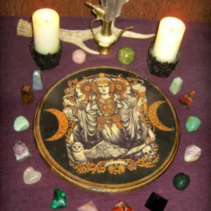 Алтарь ГЕКАТА из натурального дерева, диаметр 29 см