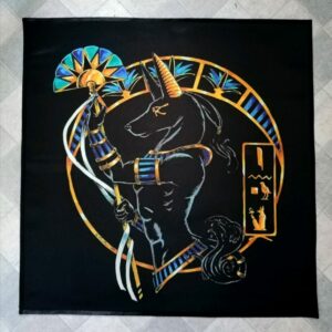 АНУБИС чёрный фон, алтарная скатерть