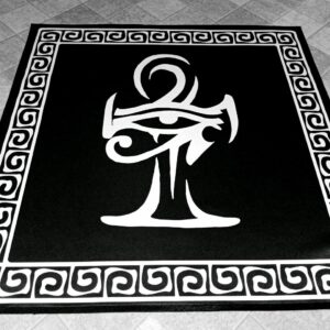 АНКХ в орнаменте, черный, алтарная скатерть