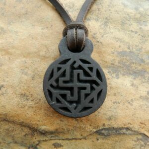 Валькирия Резьба по камню Кулон из шунгита