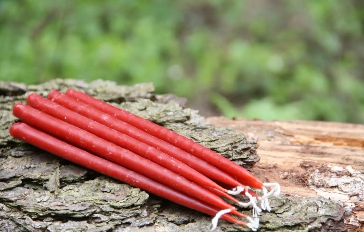 Маканая восковая свеча (красная) — изображение 2