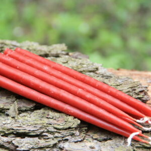 Маканая восковая свеча (красная)