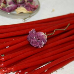 Красная свеча "Роза"