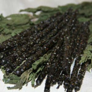 Свеча черная с солью и травами