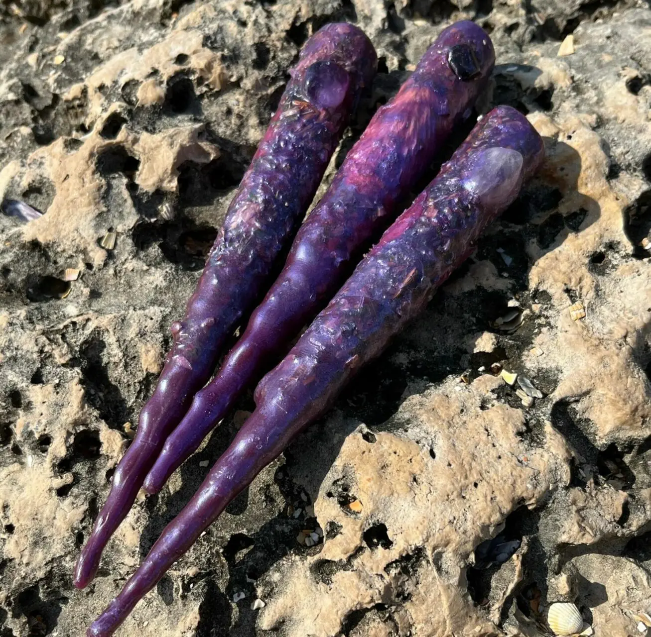 Свеча "РОД" с аметистом/гранатом — изображение 2