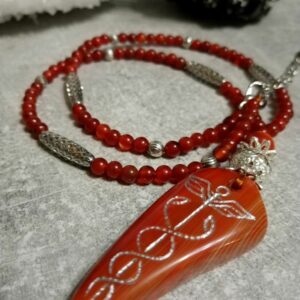 КАДУЦЕЙ исцеляющий Дух и Тело, СЕРДОЛИК натуральный