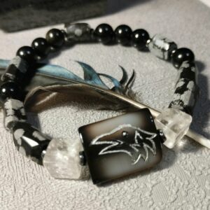 МУДРЫЙ ВОРОН, ШАМАНСКИЙ тотемный браслет